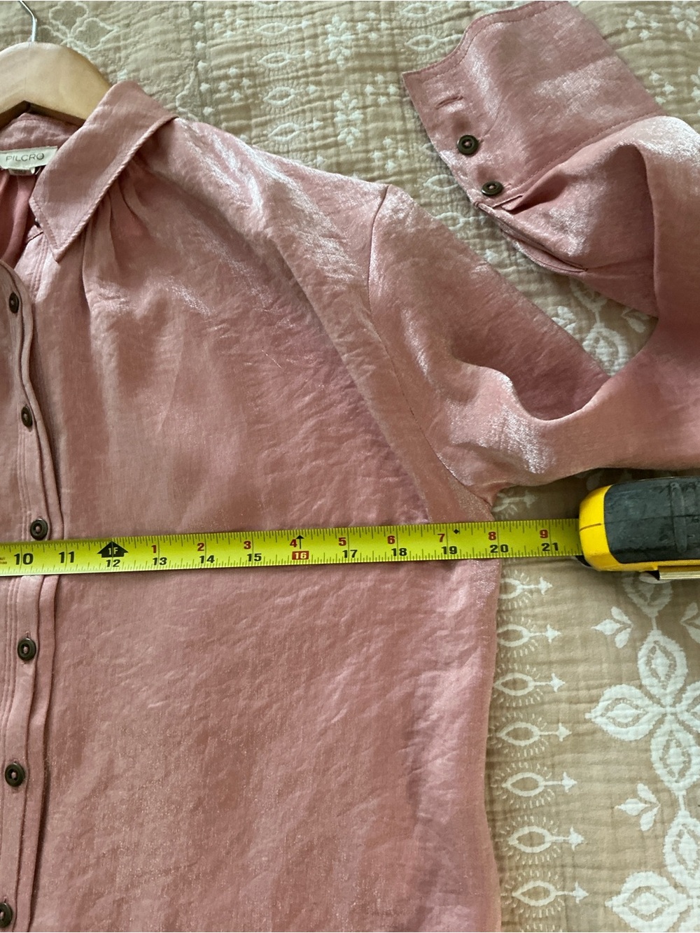 Beautiful dusty rose colored blouse  Pilcro ( anthropology) sz S - Picture 5 of 11